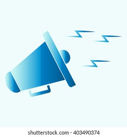 bullhorn or megaphone symbol vector icon