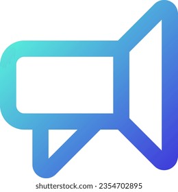 Bullhorn Pixel perfekte Farbverlauf-Linear-Icon. Öffentliche Social-Media-Kanäle. Marketing und Werbung. Zeilennutzer-Schnittstellensymbol Modernes Piktogramm. einzelne Vektorgrafik