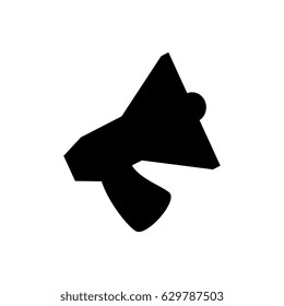 Bullhorn silhouette symbol