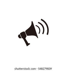 Bullhorn vector icon.  Announce symbol. Megaphone or loudspeaker sign
