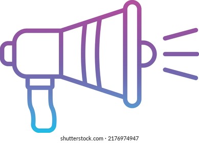 Bullhorn vector icon. Can be used for printing, mobile and web applications.
