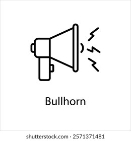 Bullhorn Vector icon stock illustration