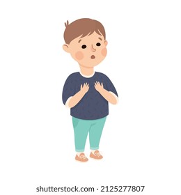 Bullied Boy Suffering from Mockery and Sneer Vector Illustration