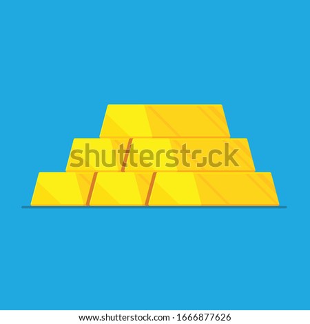 Bullion icon,Gold bars or ingots. Vector illustration isolated background.