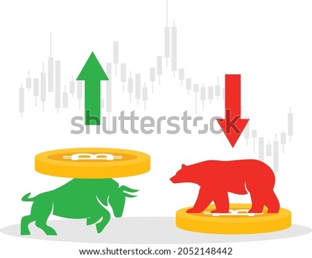 Bullish and Bearish Market flat design