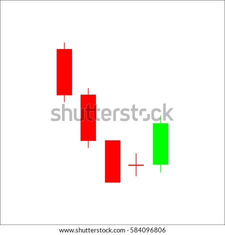 Bullish Harami Cross Candlestick Chart Pattern Stock Vektorgrafik - 