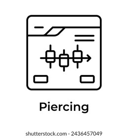 Bullish piercing line vector design, isolated on white background