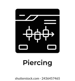 Bullish piercing line vector design, isolated on white background