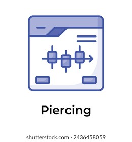 Bullish piercing line vector design, isolated on white background