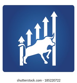 bullish stock market, investment symbol