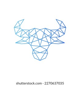 bulll head logo modern minimalist vector eps
