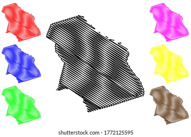 Bulloch County, Georgia (U.S. county, United States of America,USA, U.S., US) map vector illustration, scribble sketch Bulloch map