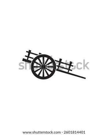 bullock cart icon, vector best flat icon.