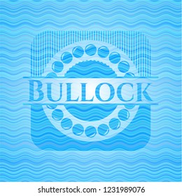 Bullock water wave concept badge background.