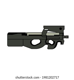 diseño vectorial de armas de fuego de bala