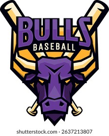 Bulls Baseball Team Crest (Fictional Team)