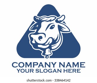 bulls cow logo icon vector head