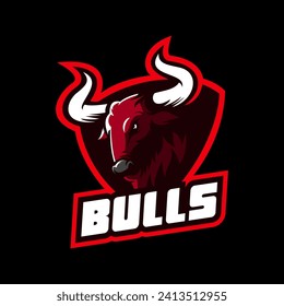 bulls e sport logo vector concept
