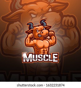 Bulls esport mascot logo design