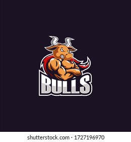 Bulls esport mascot logo design