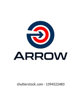  Bulls Eye Arrow Isolated Logo Template 