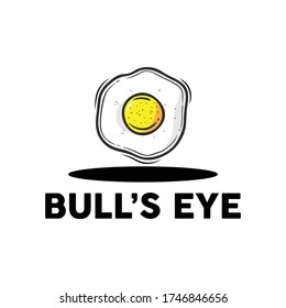 bull's eye egg logo vector illustration