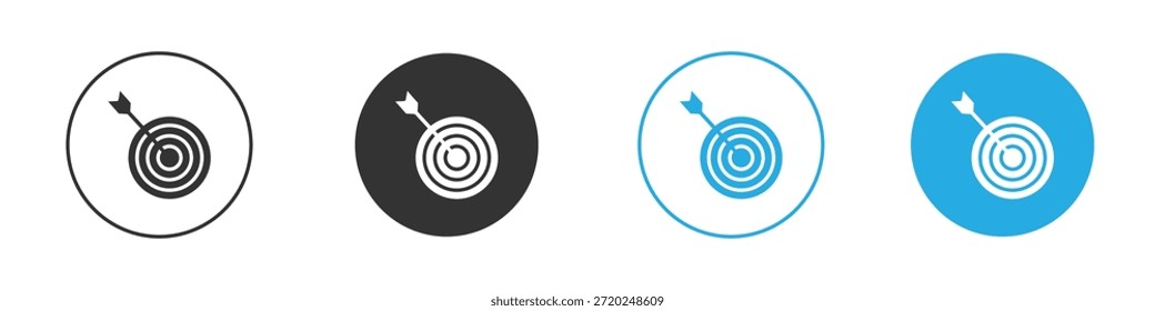 Bulls Eye Symbol für App und Web-Design. Einfache Elementgrafik.