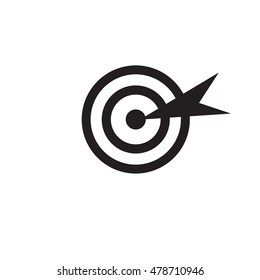 Bulls Eye Icon With Arrow Vector