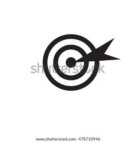 bulls eye icon with arrow vector