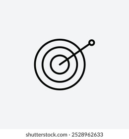 Bulls eye icon isolated on the white background.