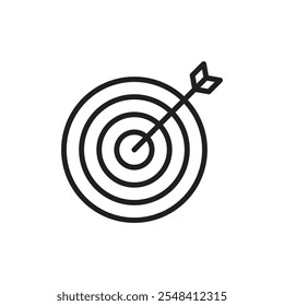 Bulls eye icon outline set sign