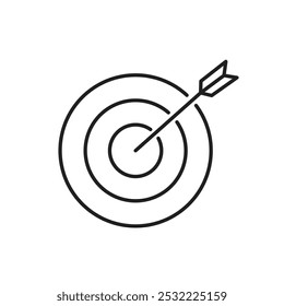 Bulls eye icon. simple thin line icon.