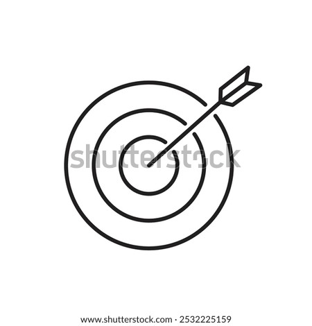 Bulls eye icon. simple thin line icon.