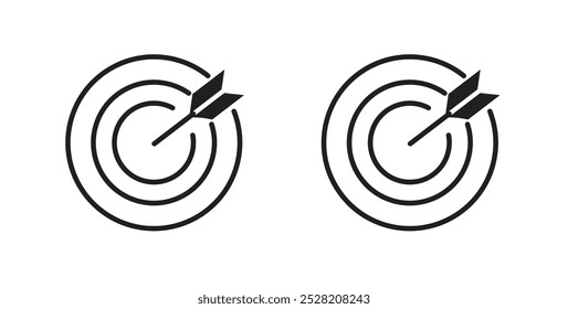 Bulls eye icon in solid and stroke style.