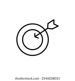 Bulls eye icon Thin line art isolated
