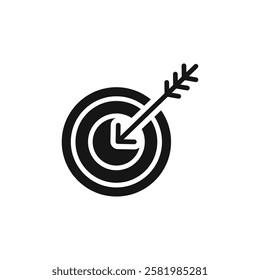 Bulls eye icon Vector flat thin line illustration