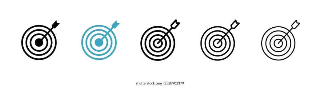 Bulls eye icon vector illustration set