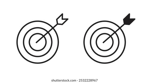 Stiere Augensymbole. Vektorgrafik im ausgefüllten und im Linienstil.