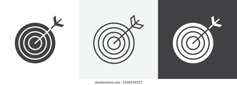 Bulls eye icon.Trendy modern flat linear vector illustration on white background.