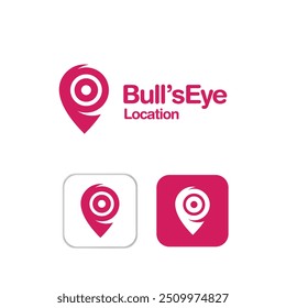 Bull's Eye Location Pin Logo - Creative and Innovative logo design idea