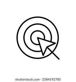 Bulls eye pointer icon Art design illustration