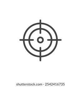 Icono de puntero de ojo de toro Marca de símbolo en estilo relleno