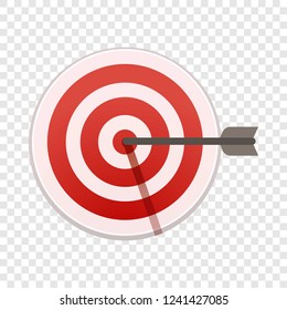Bulls eye target icon. Cartoon of bulls eye target vector icon for web design  