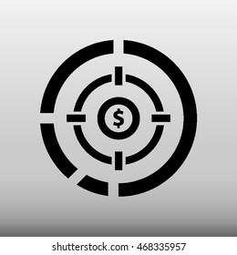 Bulls eyea Vector Icon Illustration