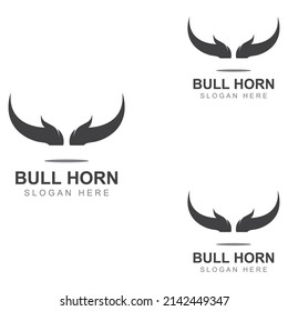 Bulls Kopfhornlogo. Verwendung eines Vektordesign-Konzepts.