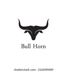 Bulls Kopfhornlogo. Verwendung eines Vektordesign-Konzepts.
