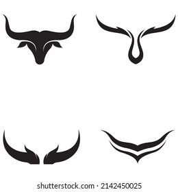 Logo de la bocina del toro. Uso del concepto de diseño vectorial.