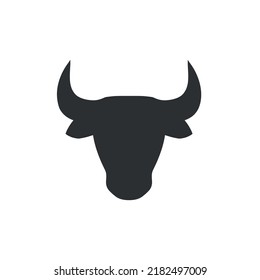 bull's head icon. vector illustration