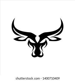 BULLS HEAD MASCOT LOGO FOR GAMING OR SPORT TEAM OR BUSINESS