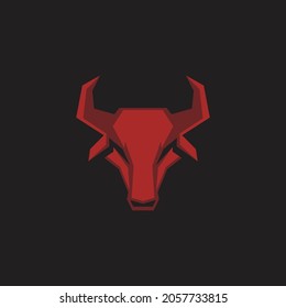 bull's head simple logo. vector illustration for business logo or icon